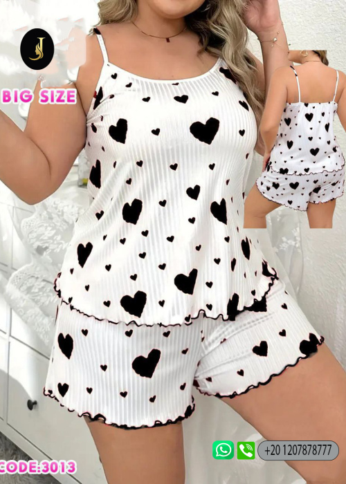 Black Heart Pajama ~ Code 3013